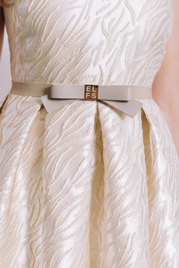 BELT BOW BEIGE