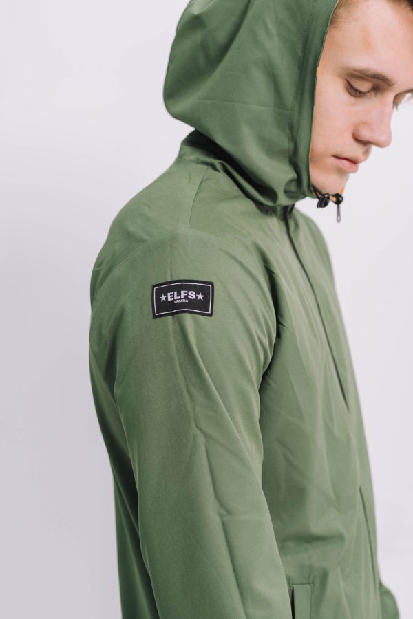 MEN'S WINDBREAKER 2FACE OLIVE GREEN & MILITARY