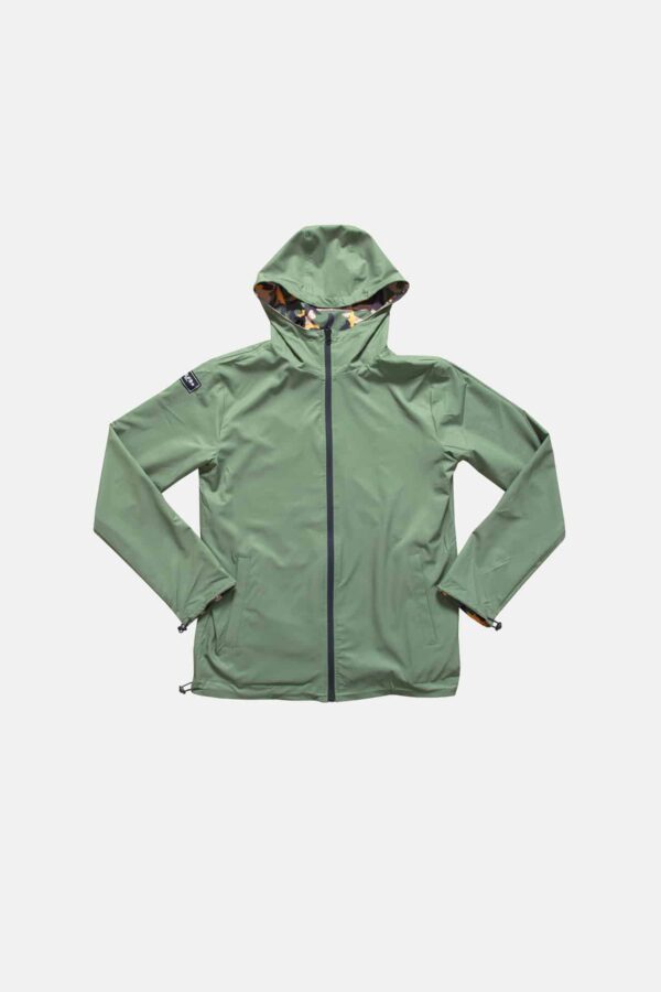 MEN'S WINDBREAKER 2FACE OLIVE GREEN & MILITARY