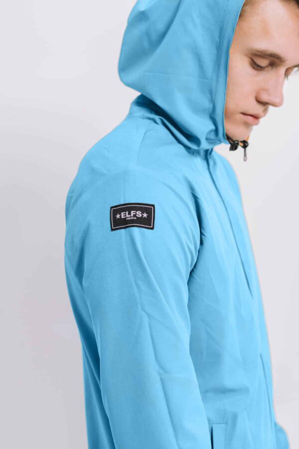 MEN'S WINDBREAKER 2FACE LIGHT BLUE & BOSTON TERRIER