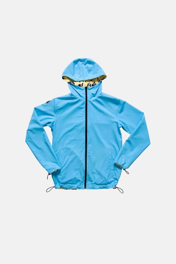 MEN'S WINDBREAKER 2FACE LIGHT BLUE & BOSTON TERRIER