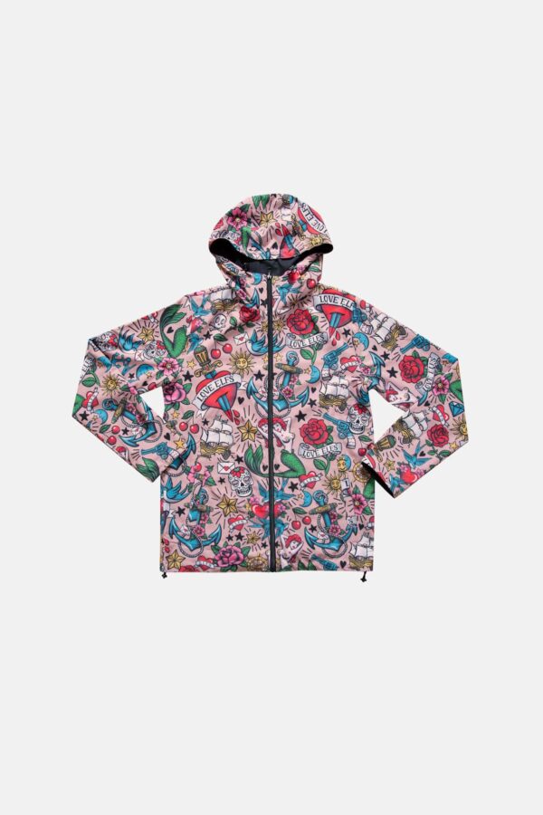 MEN'S WINDBREAKER 2FACE BLACK & TATTOO