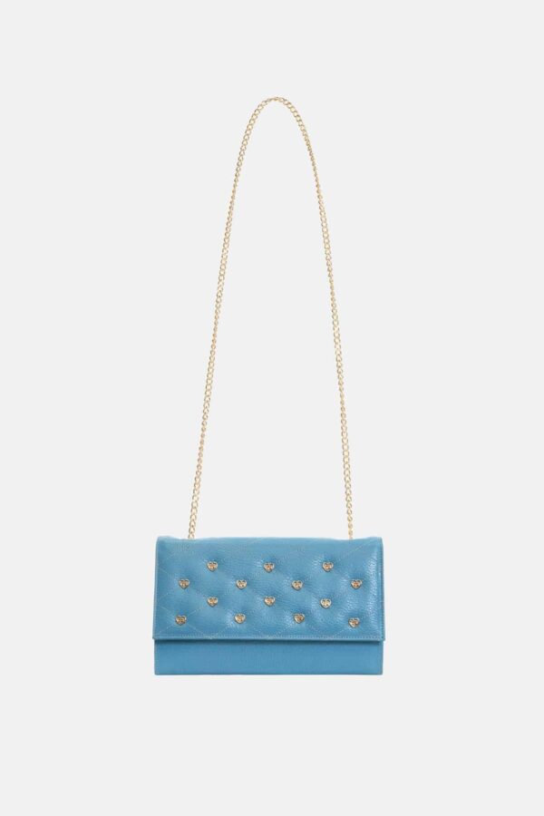 MINI BAG HEARTS AZURE BLUE S