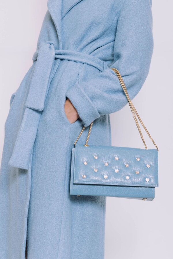 MINI BAG HEARTS AZURE BLUE S